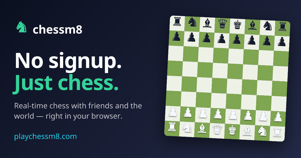 chessm8, no signup, just chess
